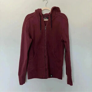 American Giant 100% heavy cotton burgundy full  zip hoodie